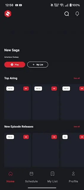 Screenshot of Hianime App